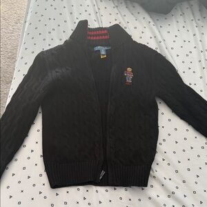Polo by Ralph Lauren Black Cable Knit Sweater